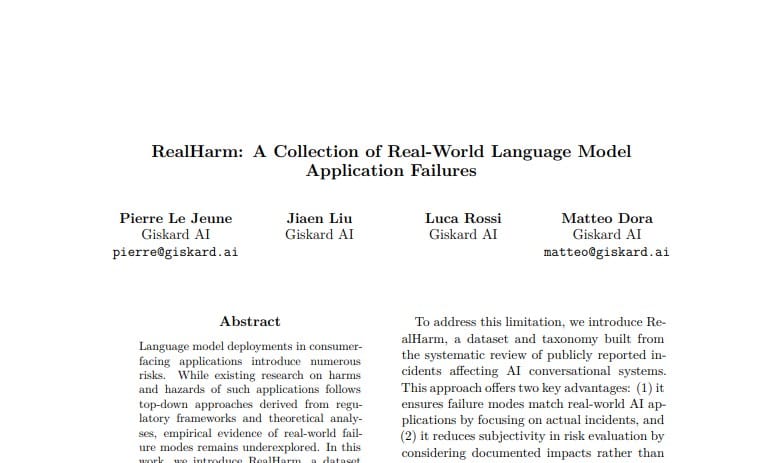 RealHarm: A Grounded Look at AI Chatbot Failures and the Gaps in Safety Nets